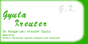 gyula kreuter business card